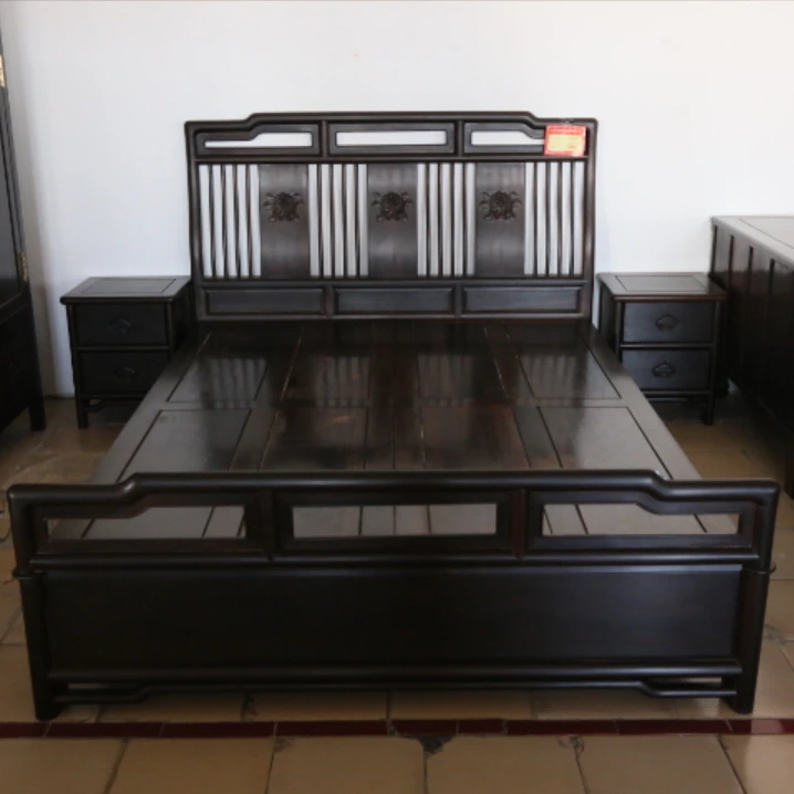 新中式大床三件套黑酸枝 150×200厘米