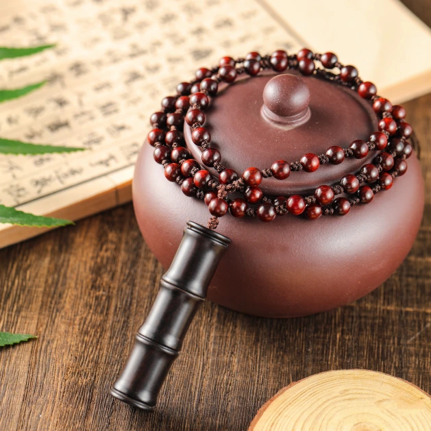 小叶紫檀竹节项链